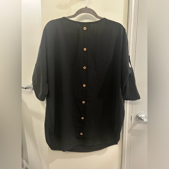 Joseph Ribkoff Women’s Tunic Top 10 Black Pockets Buttons V Neck - Picture 2 of 11